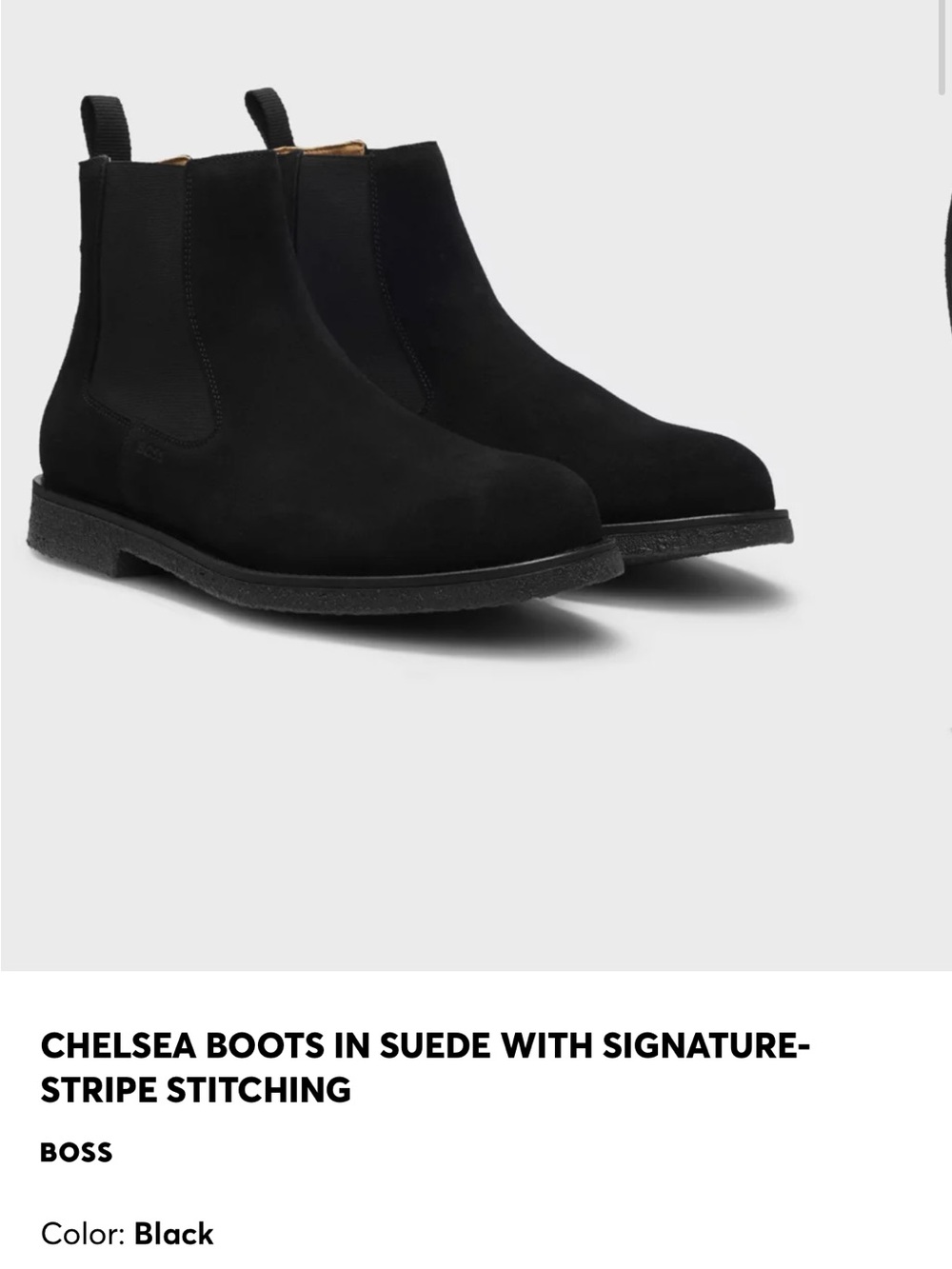 Hugo Boss Black Suede Chukka Chelsea Boots